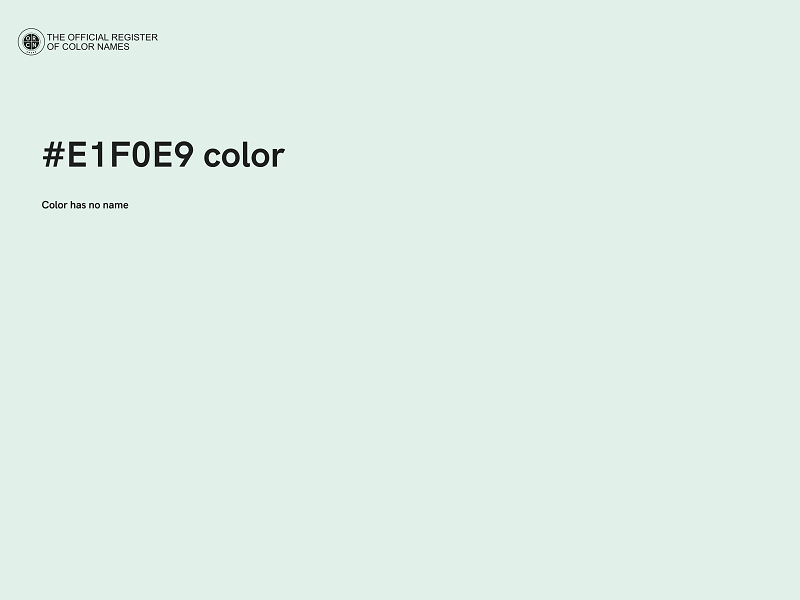 #E1F0E9 color image