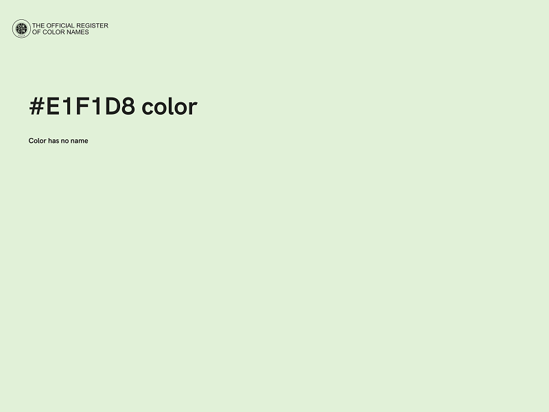 #E1F1D8 color image