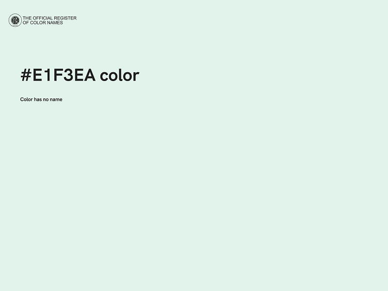 #E1F3EA color image