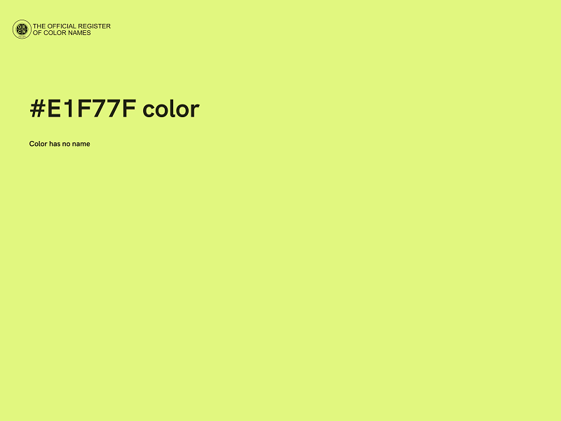 #E1F77F color image