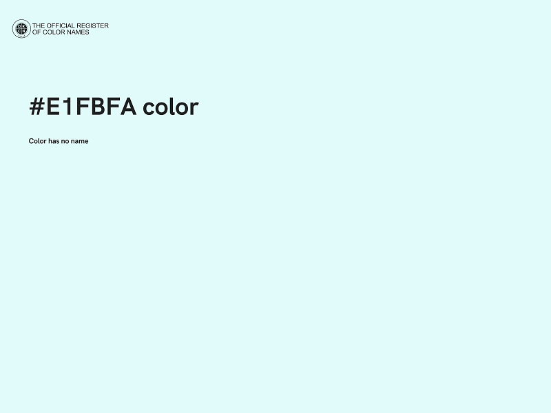 #E1FBFA color image