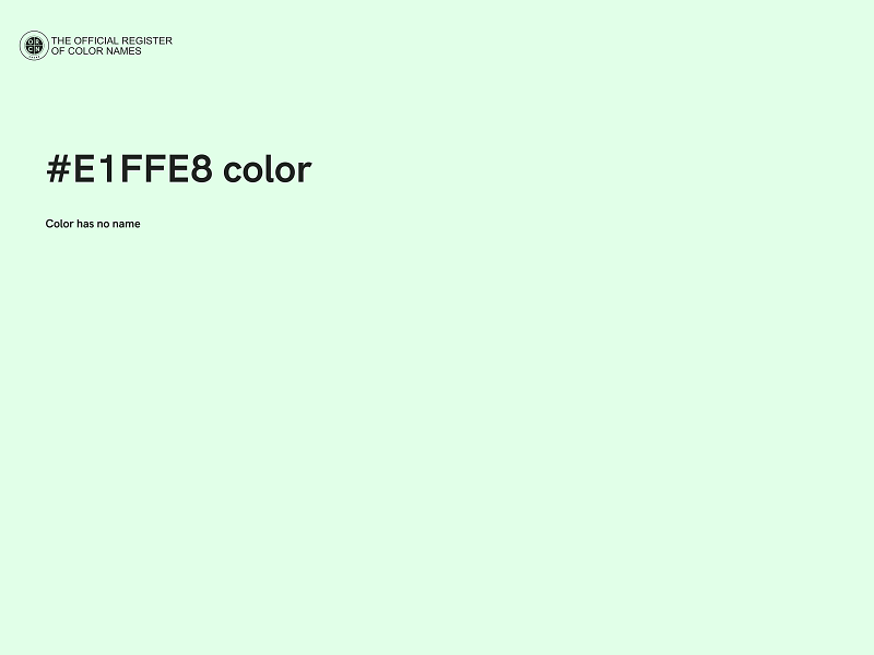 #E1FFE8 color image