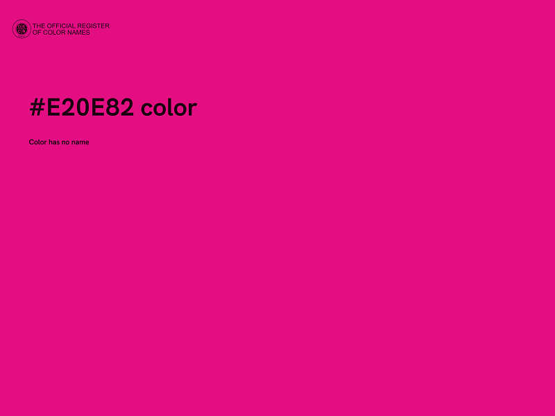 #E20E82 color image