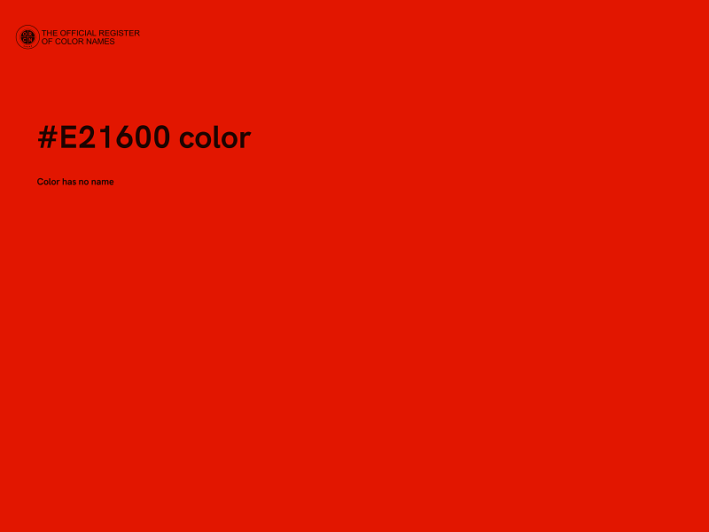 #E21600 color image