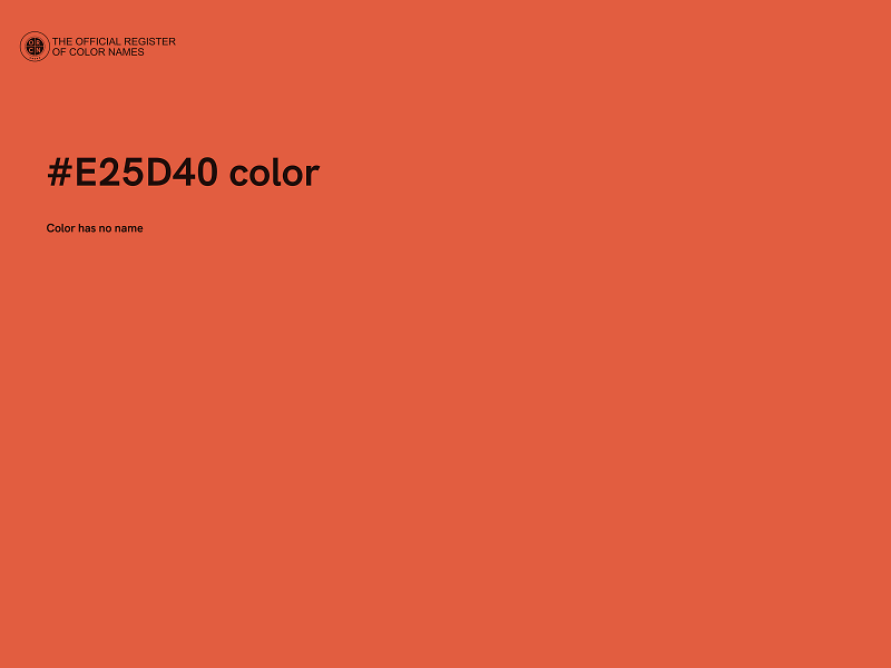 #E25D40 color image