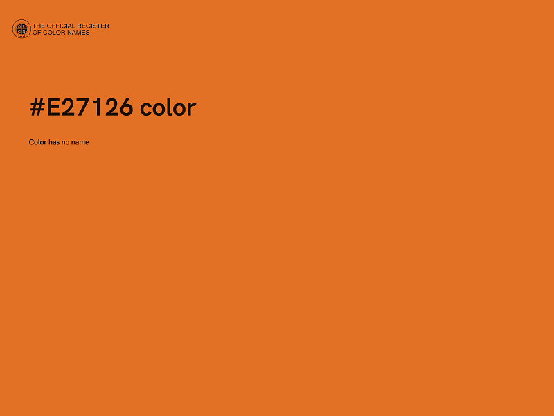 #E27126 color image