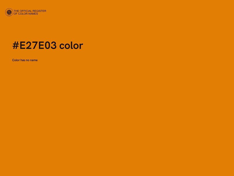 #E27E03 color image