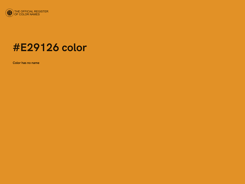 #E29126 color image