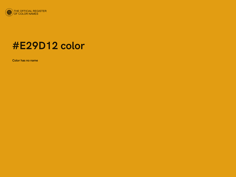 #E29D12 color image