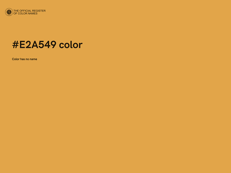 #E2A549 color image