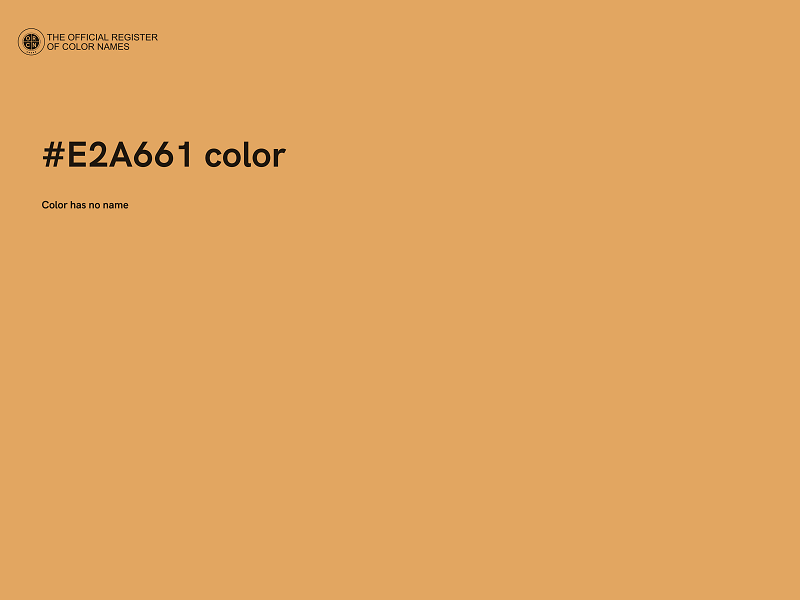 #E2A661 color image