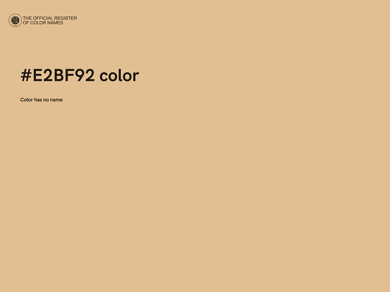 #E2BF92 color image