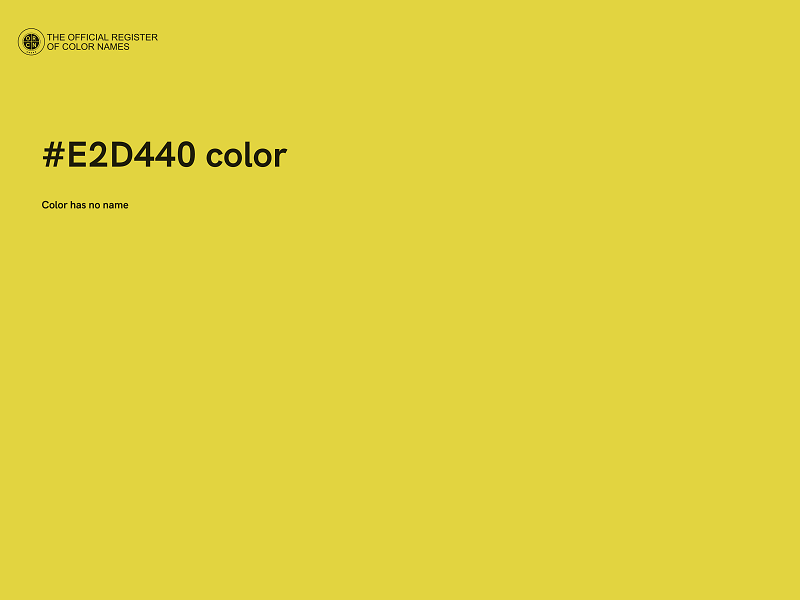 #E2D440 color image