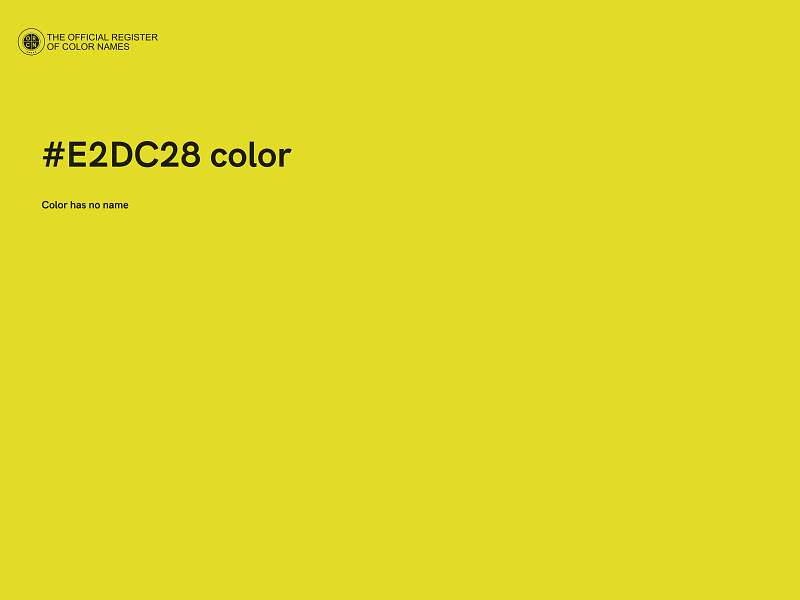 #E2DC28 color image