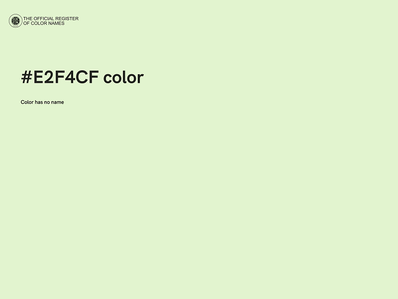 #E2F4CF color image