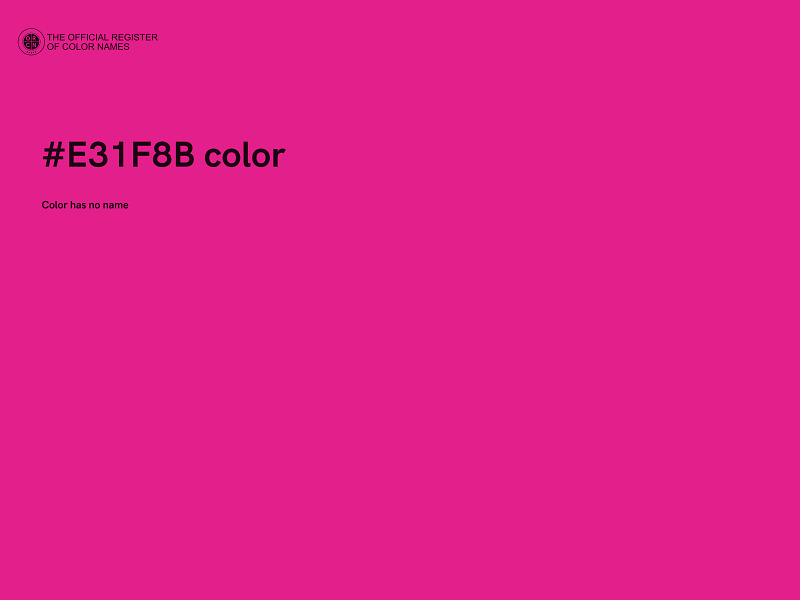 #E31F8B color image