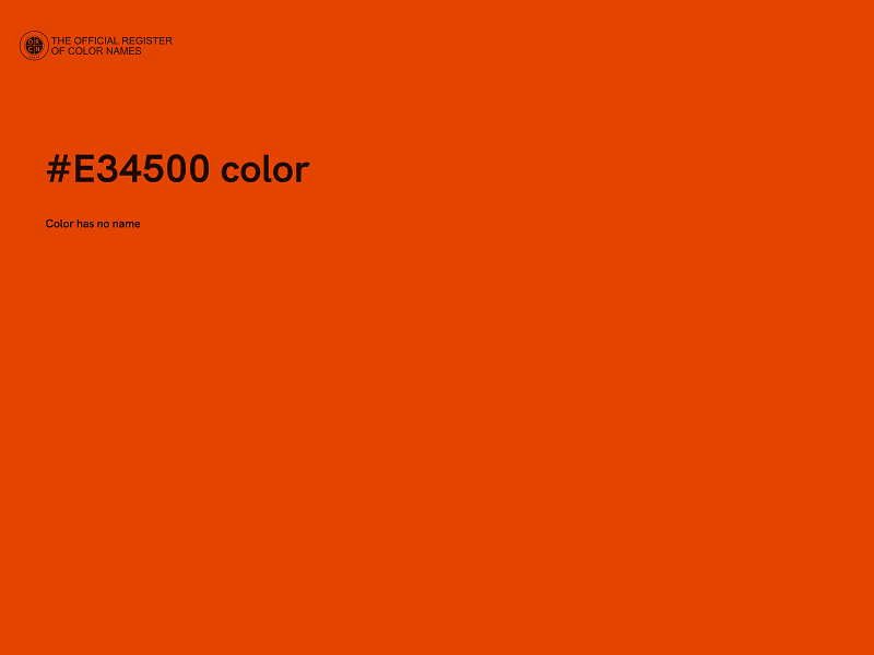 #E34500 color image