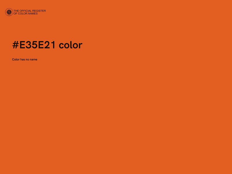 #E35E21 color image