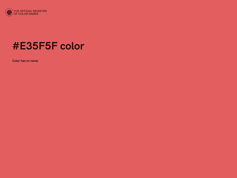 #E35F5F color image