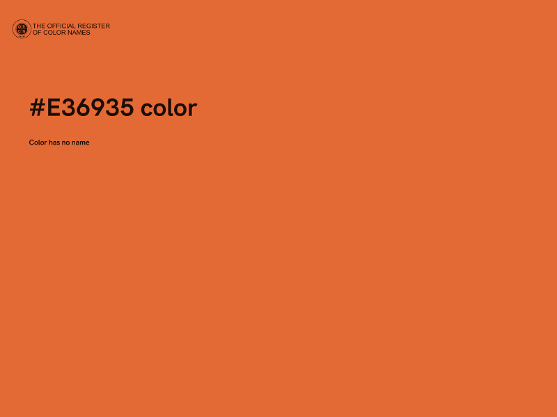 #E36935 color image