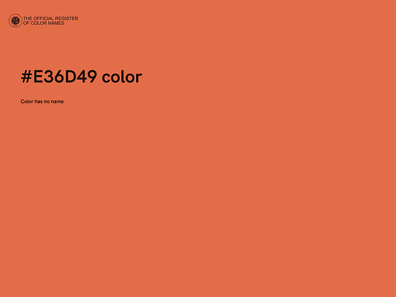 #E36D49 color image