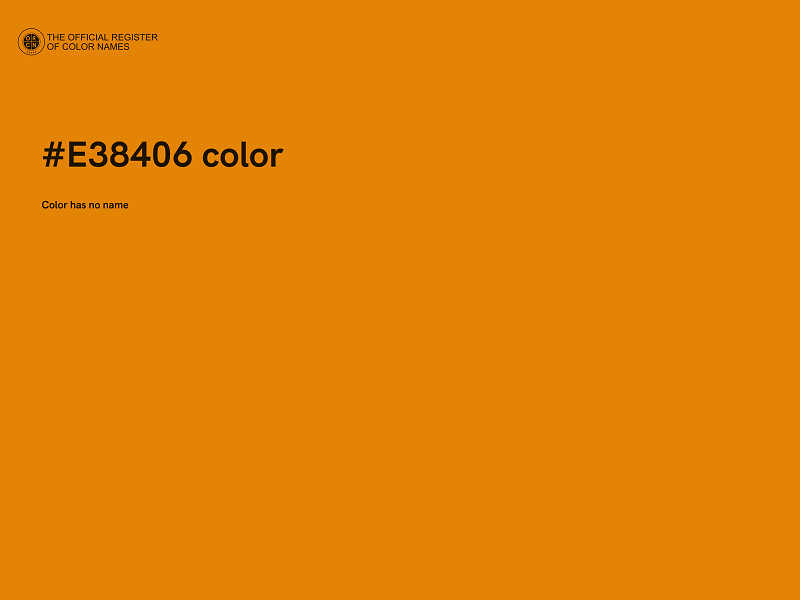 #E38406 color image