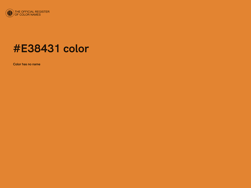 #E38431 color image