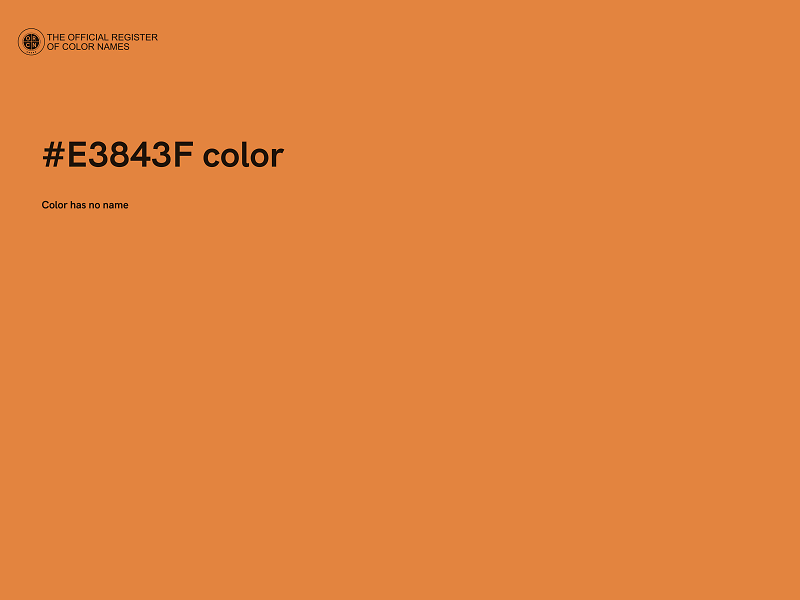 #E3843F color image