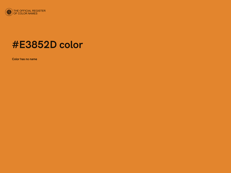 #E3852D color image