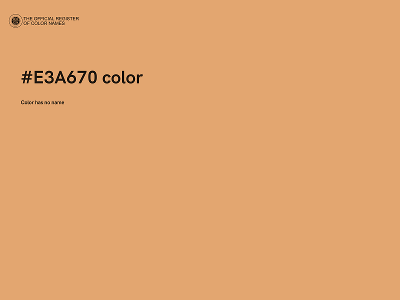 #E3A670 color image