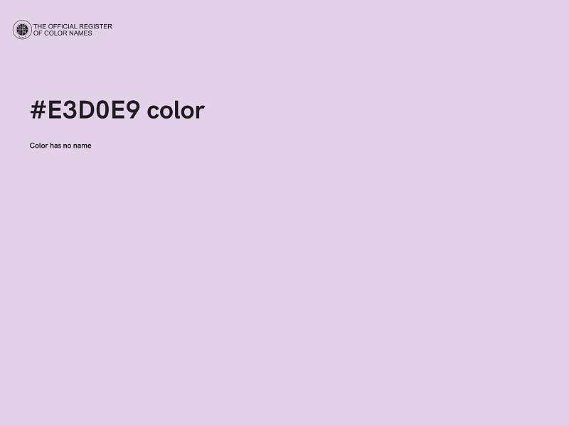 #E3D0E9 color image