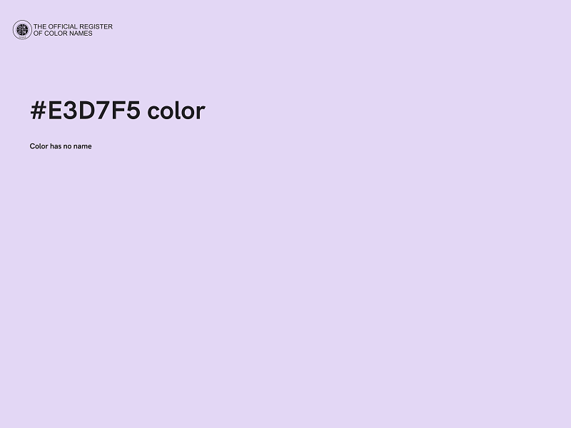 #E3D7F5 color image