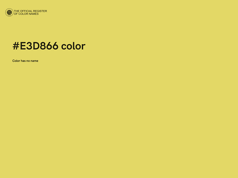 #E3D866 color image