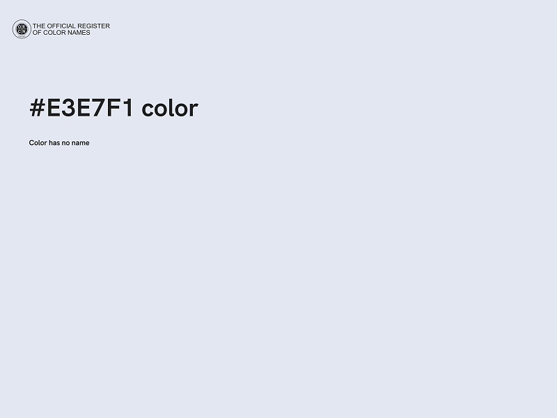 #E3E7F1 color image