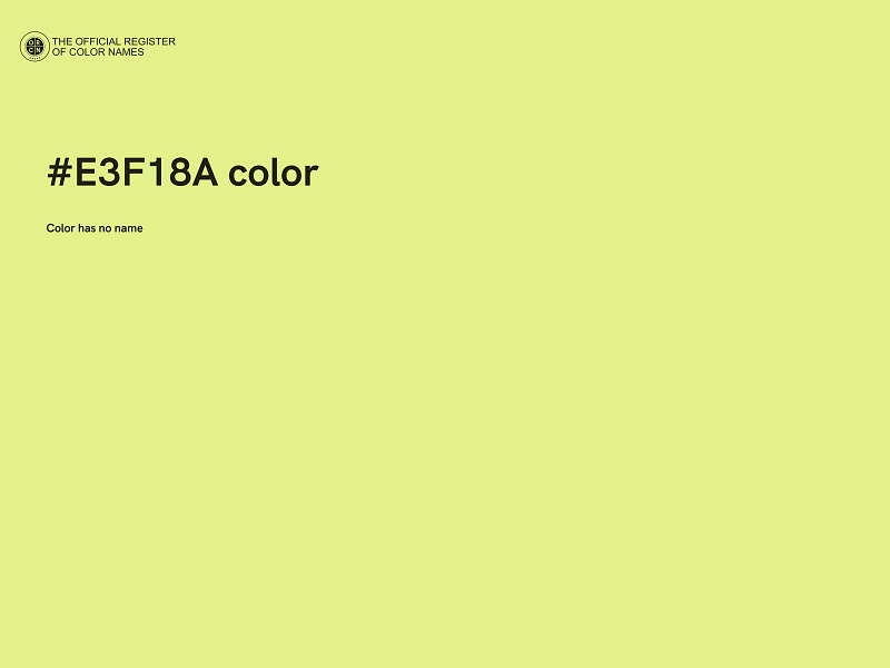 #E3F18A color image