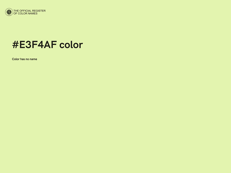 #E3F4AF color image