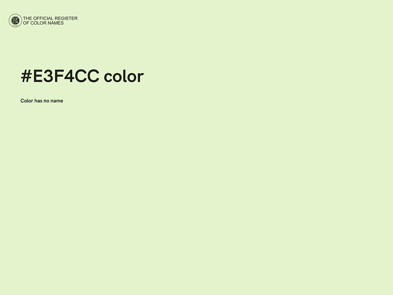 #E3F4CC color image