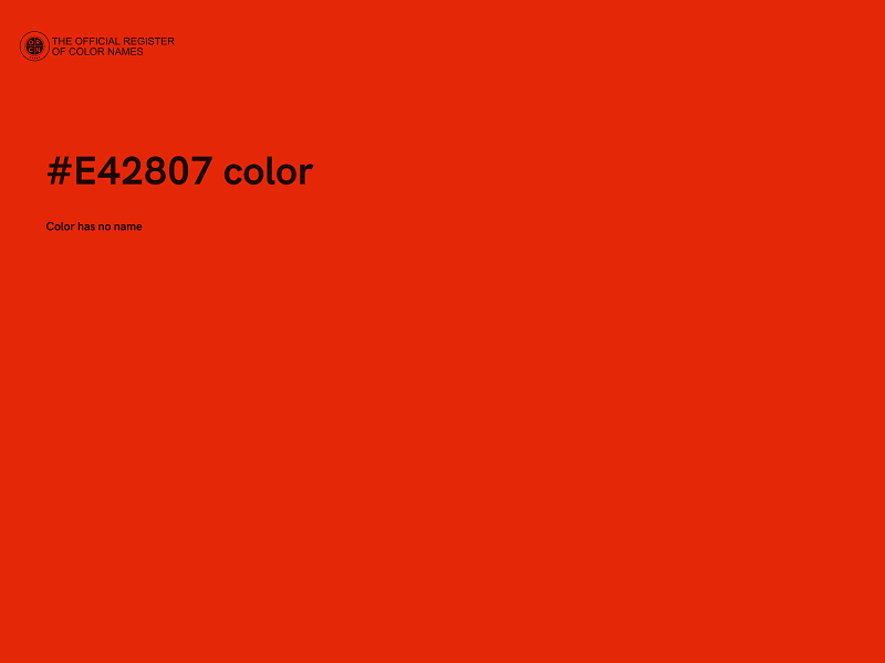 #E42807 color image