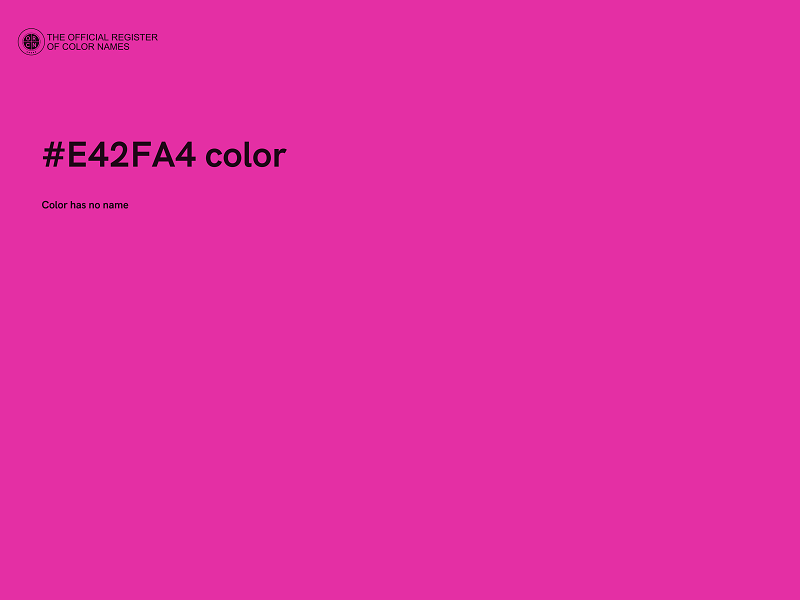 #E42FA4 color image