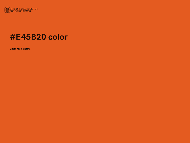 #E45B20 color image