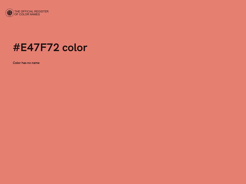 #E47F72 color image