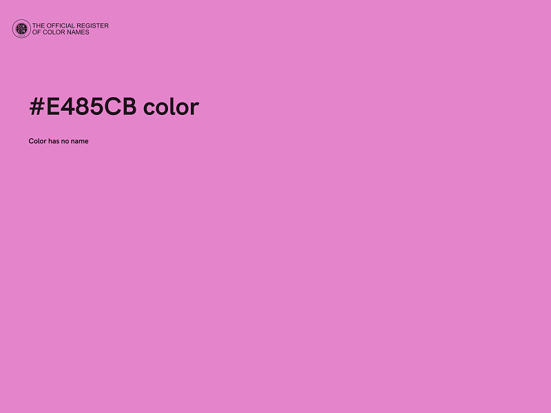 #E485CB color image