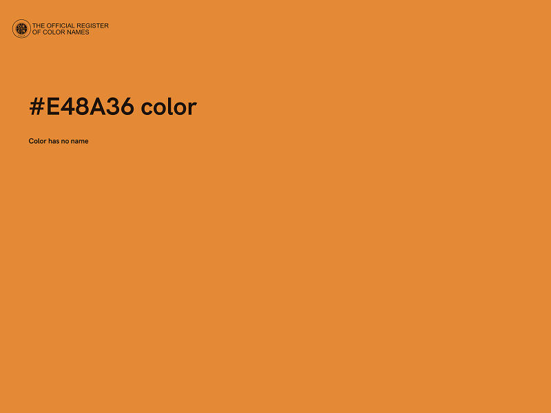 #E48A36 color image