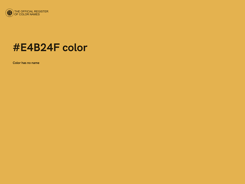 #E4B24F color image