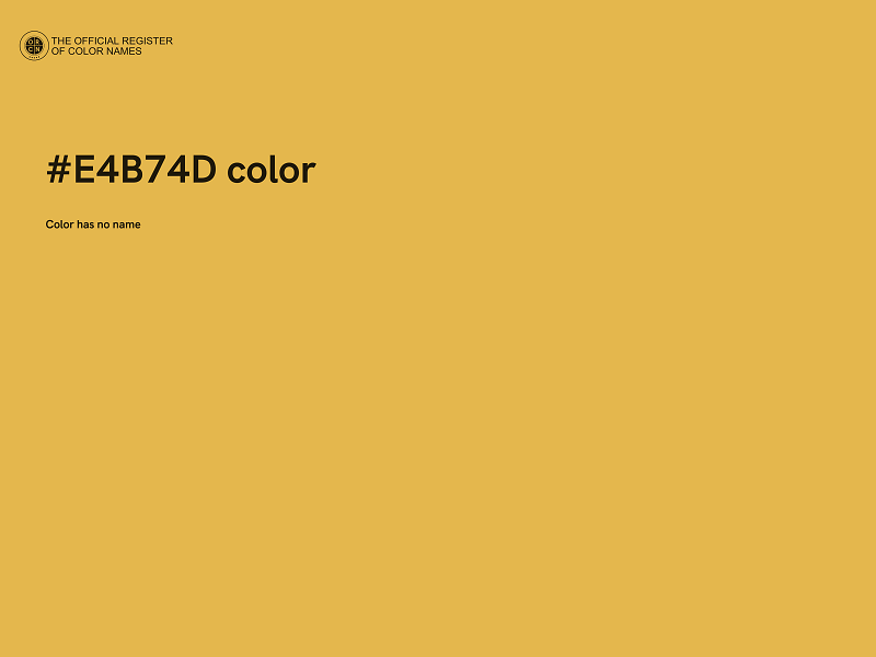 #E4B74D color image