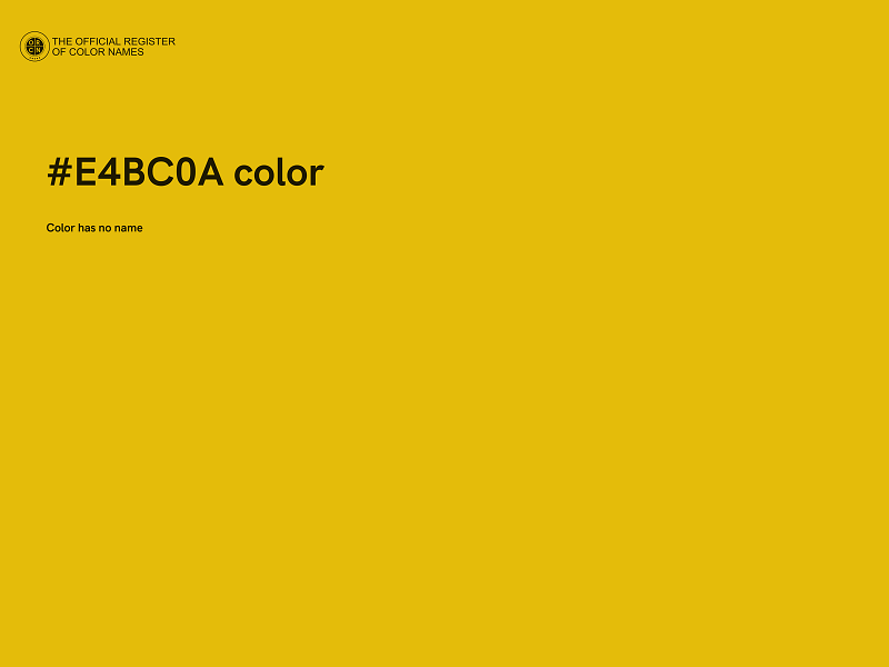 #E4BC0A color image