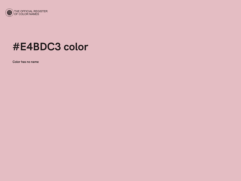 #E4BDC3 color image