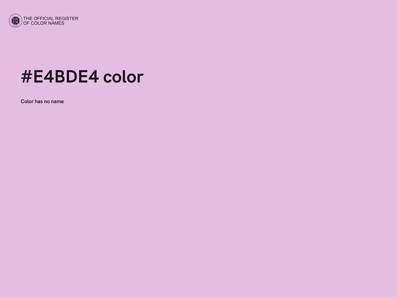 #E4BDE4 color image