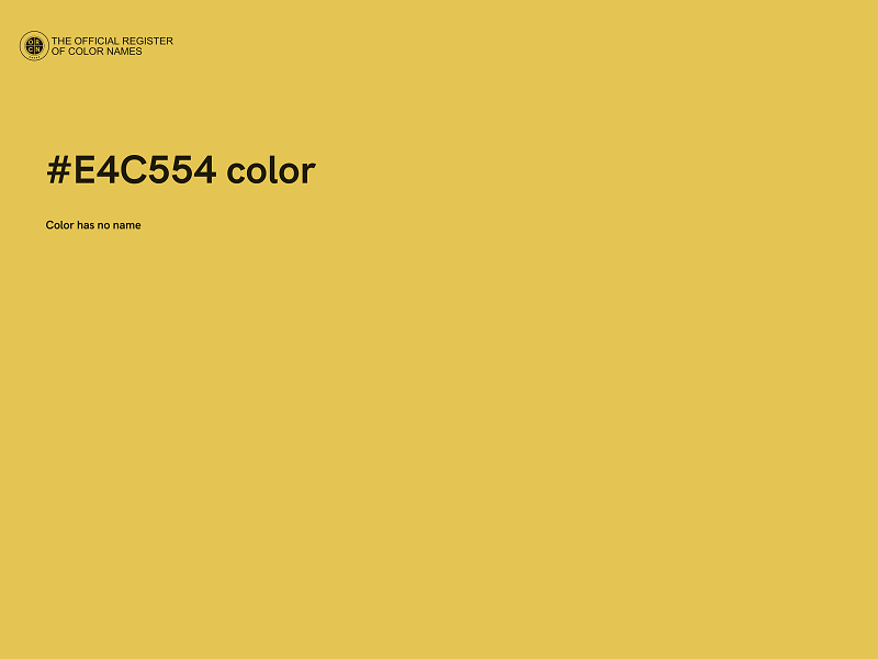 #E4C554 color image