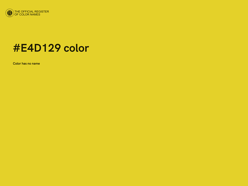 #E4D129 color image